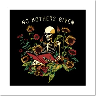 No Bothers Given Skeleton Flower by Tobe Fonseca Posters and Art